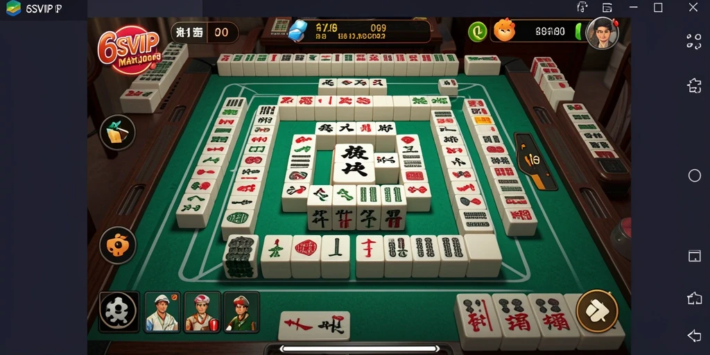 Screenshot gameplay 6SVIP menampilkan suasana seru permainan Mahjong.