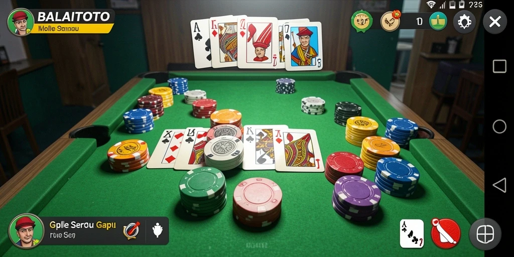 Tampilan gameplay Gaple yang menarik dan seru di BALAITOTO.