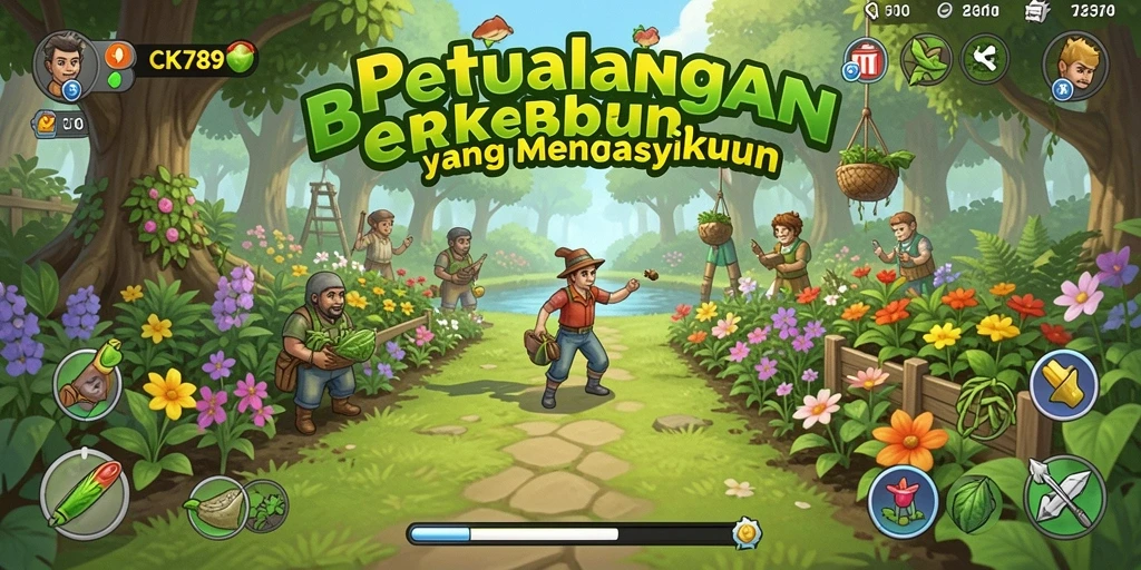 Tangkapan layar CK789 menampilkan pembudidayaan tanaman yang subur di ladang.