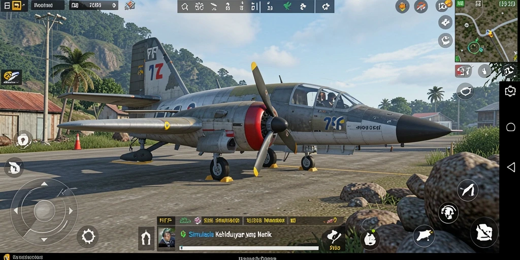 Tampilan menarik gameplay F7F7 yang menggambarkan simulasi kehidupan.