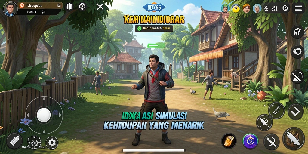 Screenshot utama IDX66 menampilkan gameplay seru dalam dunia simulasi.