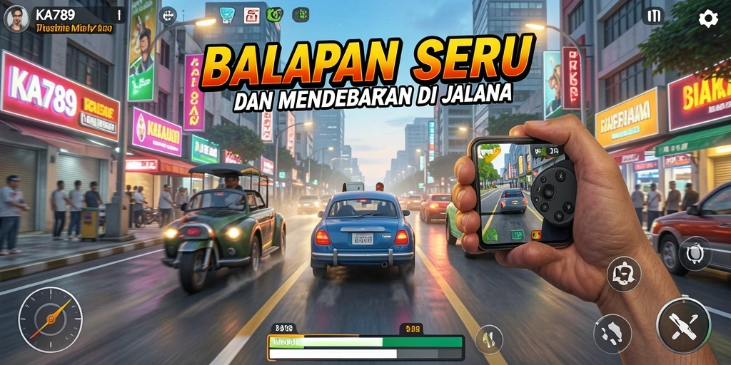 Screenshot KA789 menampilkan aksi balapan yang memukau dan grafis terbaik.