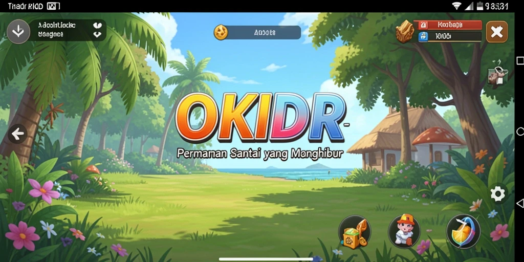 Tampilan gameplay OKIDR yang ceria dan menarik.