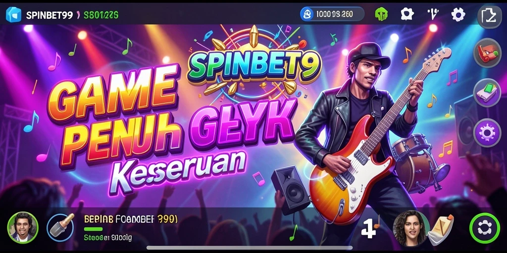Tampilan gameplay seru di SPINBET99 dengan berbagai lagu.